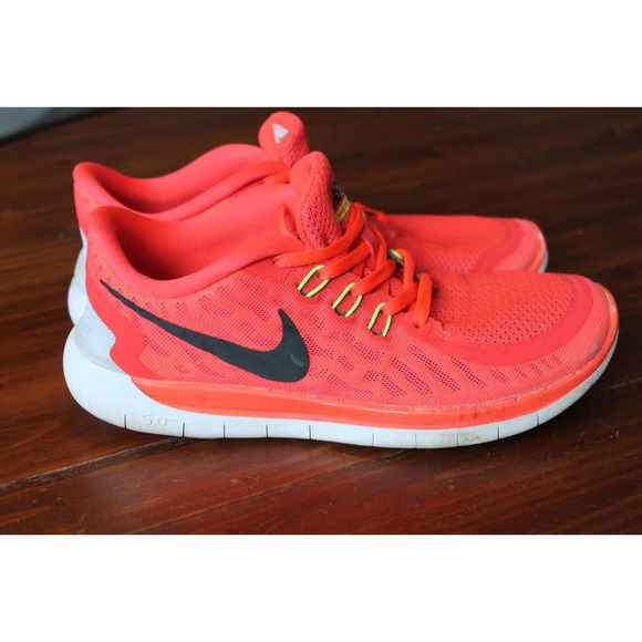NIKE Free 5.0 GS Youth's Running Shoes 725104-600 Size 6.5Y/Womens Size 8 Orange - Picture 2 of 10